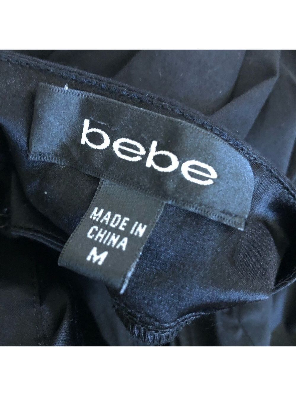 Bebe Halter Mini Dress Black Fit and Flare Medium - Picture 10 of 10